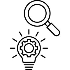 Innovation search vector icon