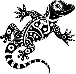 abstract gecko with detailed skin 2X Vector Design and illustration