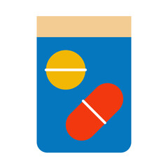 drug of healthy care with simple icons