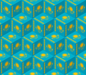 kazakhstan flag box pattern. vector illustration
