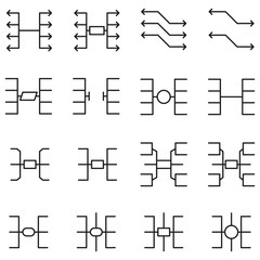 elements infographic icon ,arrow, tournament, diagram, line