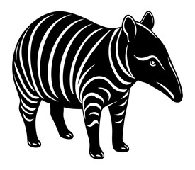 elegant tapir with smooth curves 2X Vector Design and illustration