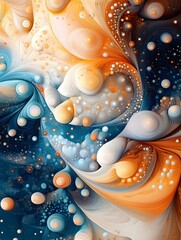 Abstract Swirling Colors and Shapes.