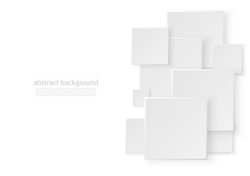 White paper rectangular or square notes for add your text, vector illustration background