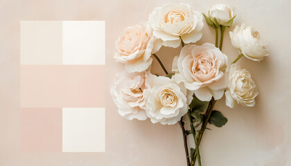 Obraz premium A solid color, like beige or soft pink, that provides a clean and unintrusive backdrop.