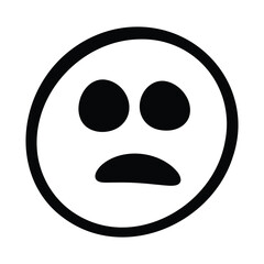 Obraz premium A black and white line art illustration of a sad face, conveying an emotion of disappointment or sadness.