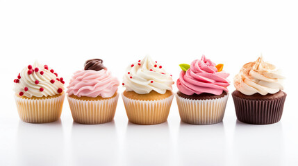 various sweet cupcakes