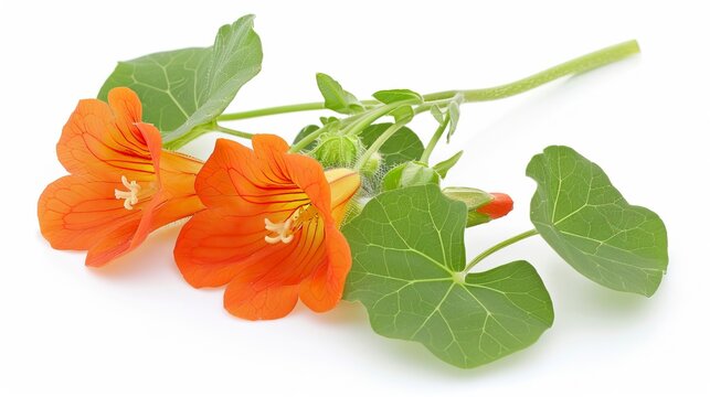 Cubios (Tropaeolum tuberosum) isolated on white background