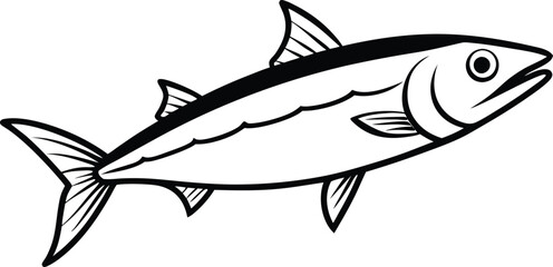Mackerel fish vector art