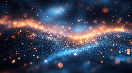 Blue glitter abstract background .