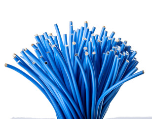 blue plastic electrical cord
