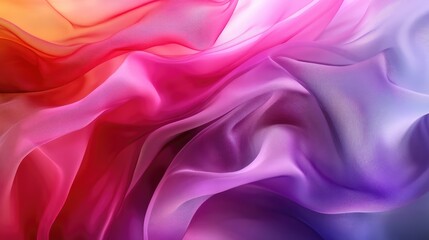 Obraz premium Abstract background of flowing, colorful fabric creating a sense of fluidity and motion with soft, graceful waves.