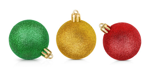 Christmas Ornaments isolated on white background