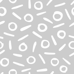 Vector seamless pattern with hand drawn doodles. Cute design for wallpaper, wrapping, stationery, textile.
