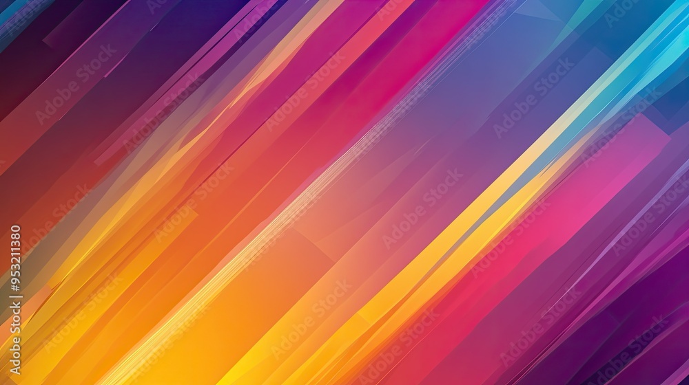 Fototapete a bold, colorful abstract background with sharp angles and dynamic lines, creating a modern, energet