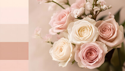 Obraz premium A solid color, like beige or soft pink, that provides a clean and unintrusive backdrop.