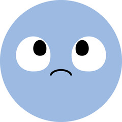 Cute cartoon emotion icons. Flat design illustration.	