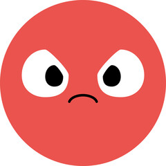 Angry cartoon emotion icons. Flat design illustration.	