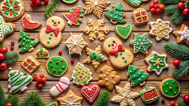 Christmas cookies collection for holiday baking celebration