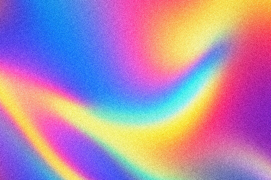Abstract holographic rainbow blurred smooth grainy gradient background texture