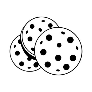 recommend clip art: Black silhouette cookie icon and vector illustration