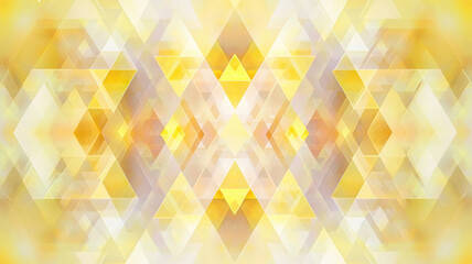 background with yellow triangles arranged in a diamond pattern with a kaleidoscope effect and color gradient, high quality photo