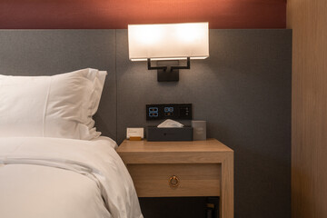 interior of big bed room in hotel