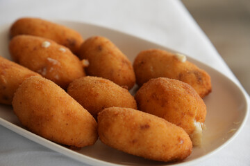 ham and cheese croquettes typical Spanish cuisine