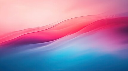 Obraz premium A smooth, colorful gradient transitioning from warm reds to cool blues, creating a serene abstract background