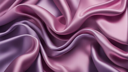 An ethereal background featuring purple and pink stain silk fabric with smooth texture 