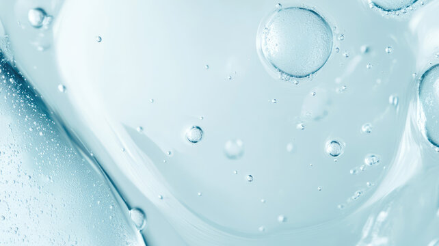 transparent hyaluronic acid gel texture, skincare serum background, high definition image