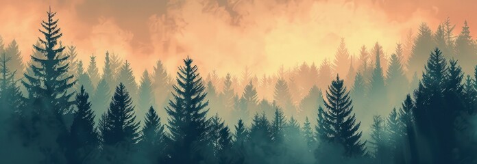 Forest at Sunset