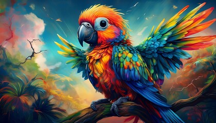 Obraz premium blue and yellow macaw