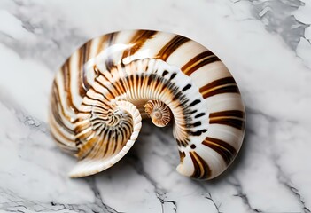 Obraz premium Seashell are beautiful and used for decoration, with patterns and colors.