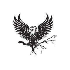 Eagle silhouette illustration