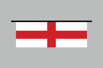Obraz premium England flag, The flag of England, England national Flag Vector illustration, England crossed flags, Standard color 
