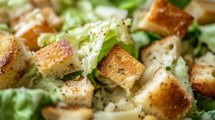 Caesar salad zoom-in