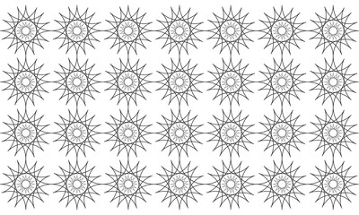 Seamless geometric pattern with stars. Monochrome vector abstract design. Background for textile, fabric and wrapping.