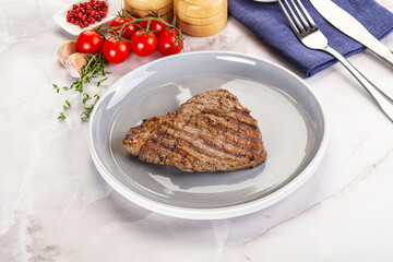 Grilled marble beef steak with sauce