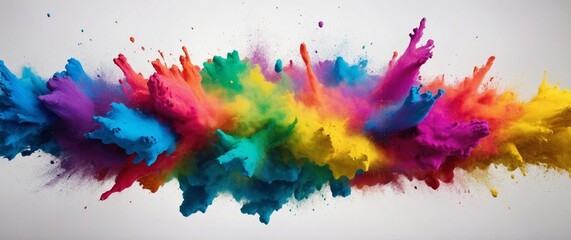 Colorful powder explosion with dynamic abstract movement