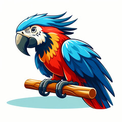 Fototapeta premium Macaws bird against white background 