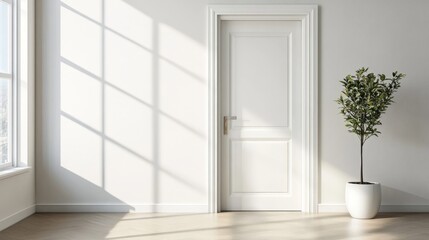 Fototapeta premium Bright apartment door shut