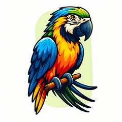 Obraz premium Macaws bird against white background 