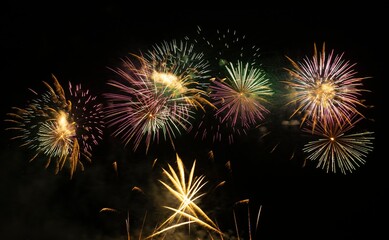 Stunning Fireworks Show Lighting Up the Night Sky