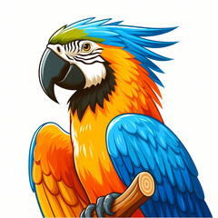 Fototapeta premium Macaws bird against white background 