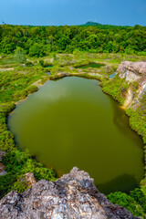 Landscape view of lake mine
