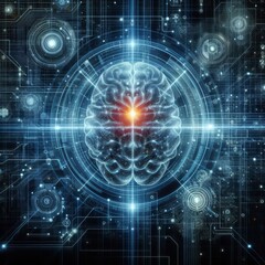 Obraz premium Digital backdround ideal for technological operations, neural networks, AI, data transmission and encryption, digital archives, audio and visual representations, scientific research 