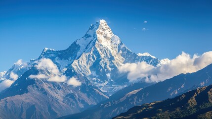 Fototapeta premium snow capped mountain wallpaper