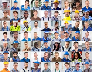 Professional Worker Group. Engineers, Handymen