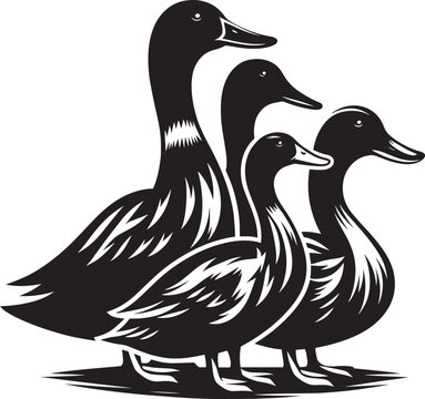 recommend clip art: Duck Silhouette isolated on white background Minimalist duck vector illustration